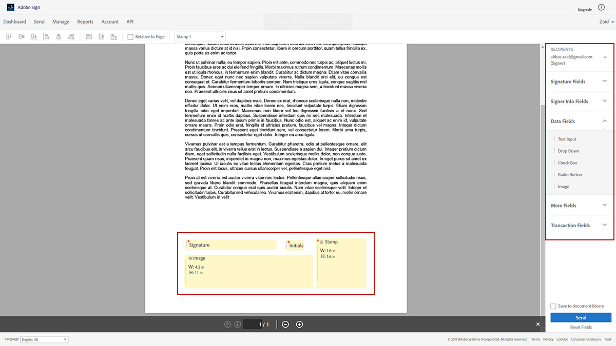 Adobe sign screenshot3