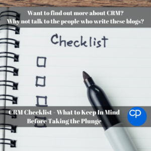 CRM Checklist - What to Keep In Mind Before Taking the Plunge Title Image