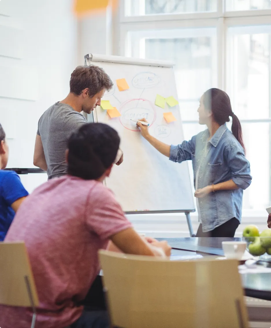 business executives discussing with their colleagues