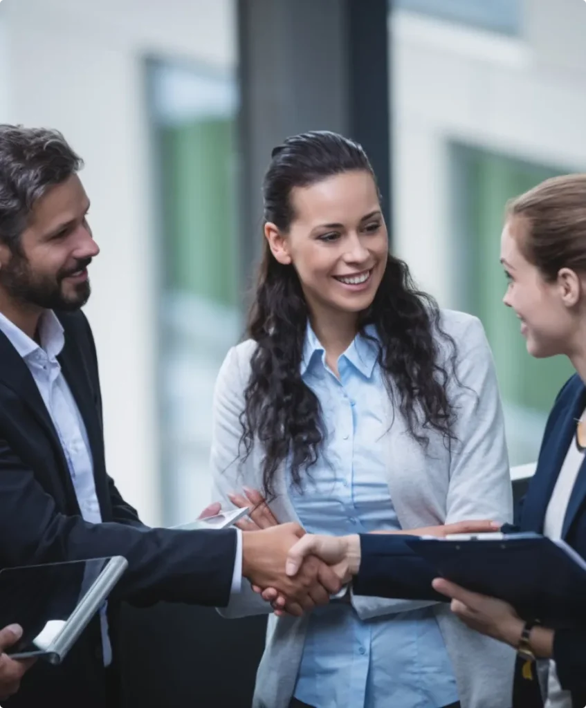 Business people having discussion office