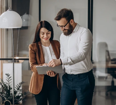 two business partners working