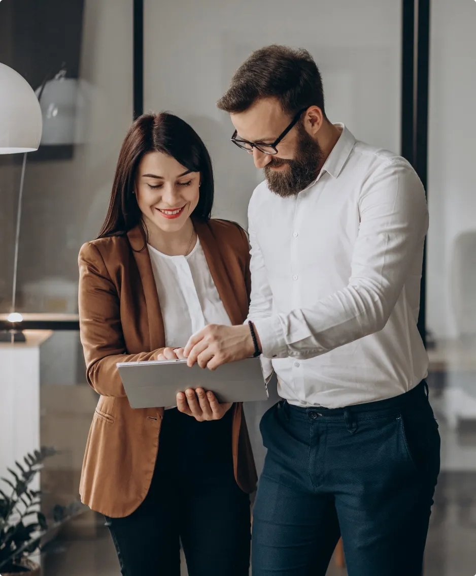 two business partners working